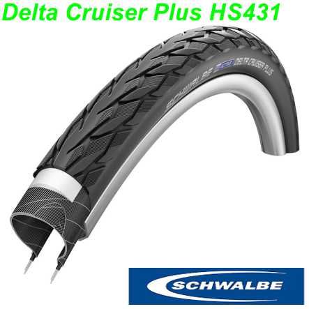 Reifen Schwalbe Delta Cruiser Plus HS431 28x1.10 28-622 sw-TwinS Refl.Act.PG GrC